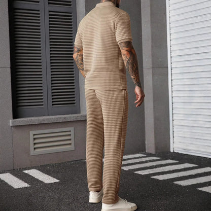 Ensemble Deux Pièces De Polo Zippé Décontracté