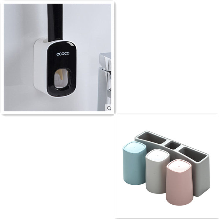 Distributeur "Smile-Press" – Porte-Dentifrice Automatique & Support Mural Antibacté