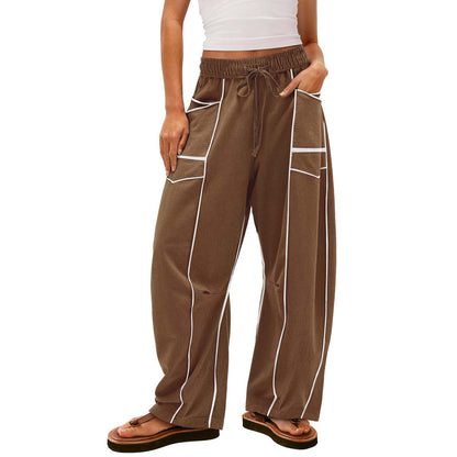 Pantalon Cargo Graphique "Aura" – Coupe Large & Détails Contrastés