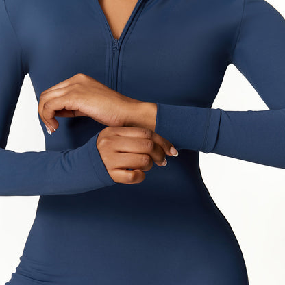 Combinaison "Sculpt-Fit" – Body Intégral Gainant & Col Zippé