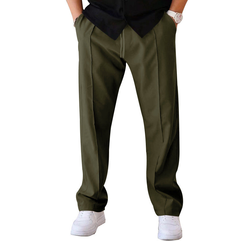 Pantalons pour hommes droit ample décontracté avec cordon de serrage Vêtements design