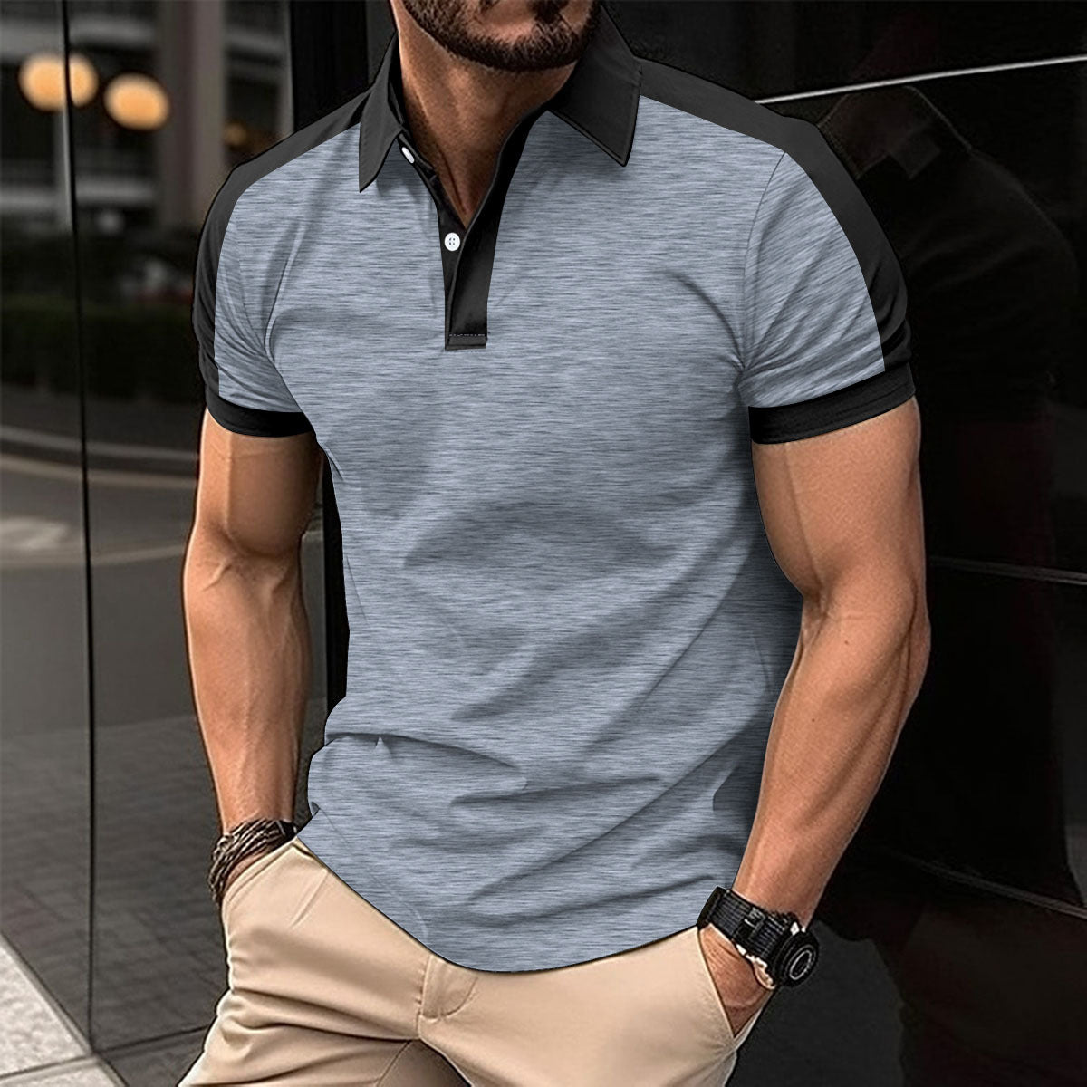 Polo décontractés d'été à manches courtes pour hommes plusieurs couleurs disponibles