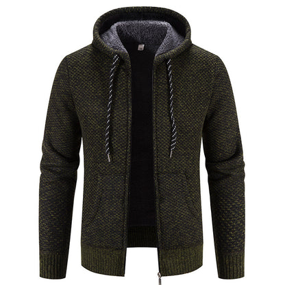 Manteau d'hiver Fermeture à glissière Couleur unie Manches longues Cordon de serrage avec capuche