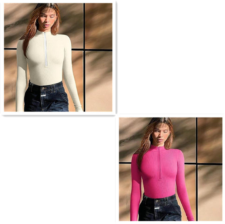 Combinaison "Elite-Contour" – Manches Longues, Zip Frontal & Gainage Intégral Sans Couture