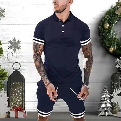 Ensembles décontracté Tenues 2 pièces Polo et short pour hommes