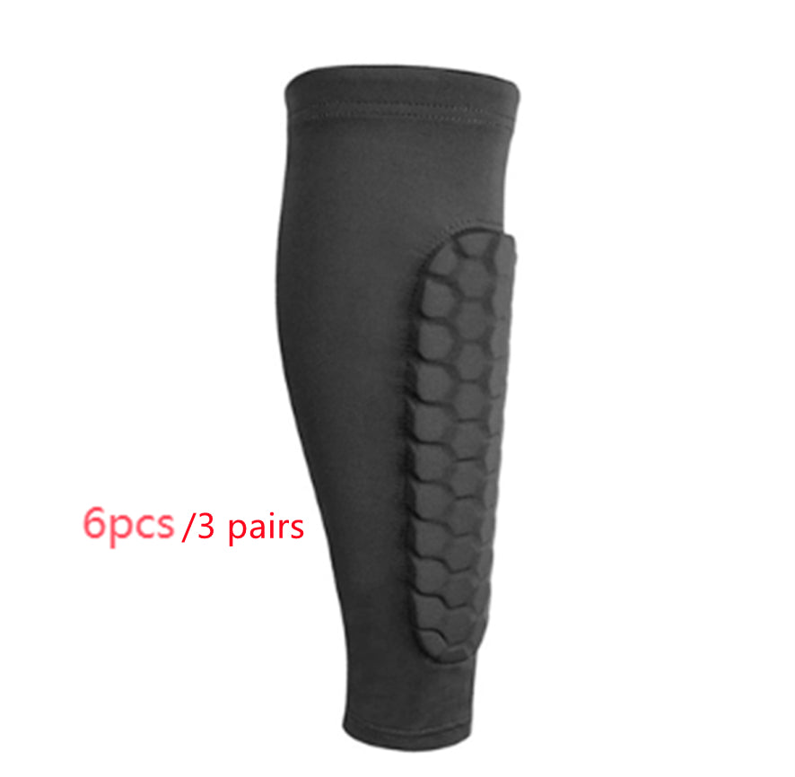 Protège-Tibia "Hexa-Shield" – Manchon de Compression Anti-Collision en Nid d'Abeille