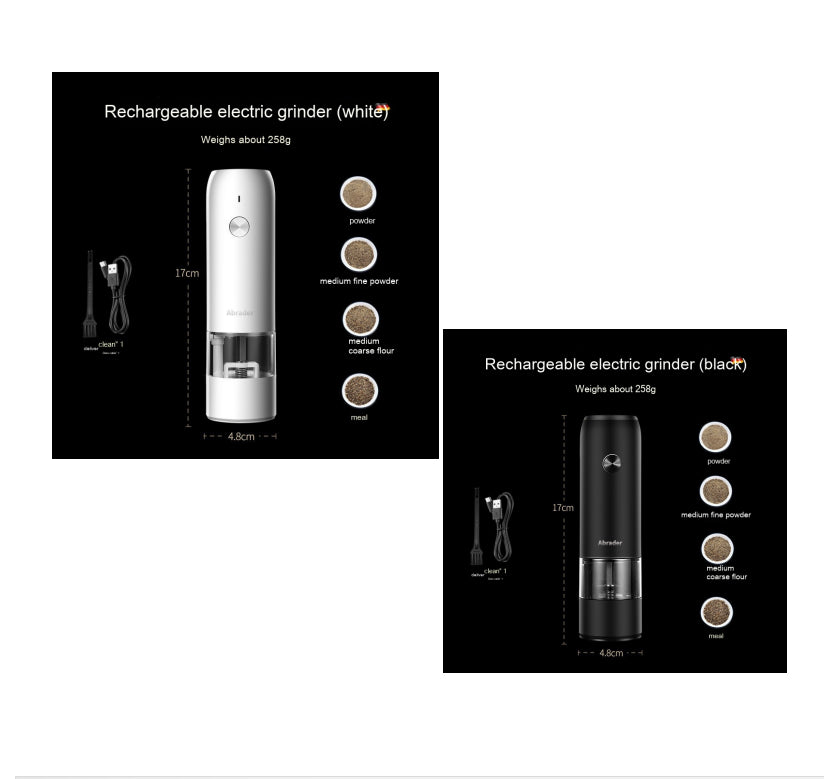 Duo "Season-Master" – Moulins à Sel & Poivre Électriques Rechargeables USB