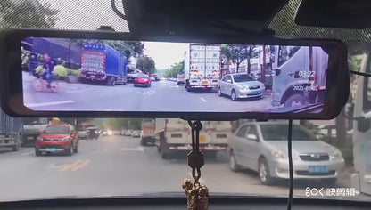 Dash cam 12 pouces 4K+1080P double objectif rétroviseur voiture Dvr enregistreur vidéo caméra de tableau de bord inversé caméra vidéo embarquer de bord avant et arrière 4k avec GPS WiFi